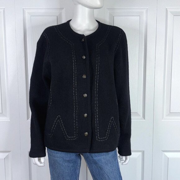 FRANCO VALERI women's medium WOOL cardigan - Picture 1 of 2